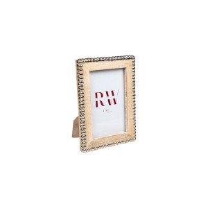 Photo frame Romimex White Mango wood MDF Wood 2 x 15 x 10 cm