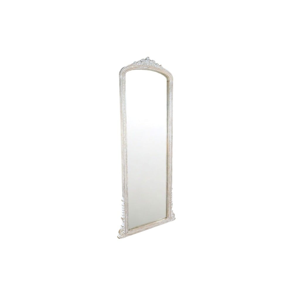 Wall mirror Romimex White Natural Mango wood 52 x 180 x 4 cm