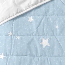 Bedspread (quilt) HappyFriday BASIC KIDS Blue 100 x 130 cm Baby Crib