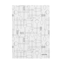 Tissu de cuisine HappyFriday Cutlery Multicouleur 70 x 50 cm (2 Unités)