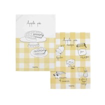 Kitchen Cloth HappyFriday Apple pie Multicolour 70 x 50 cm (2 Units)