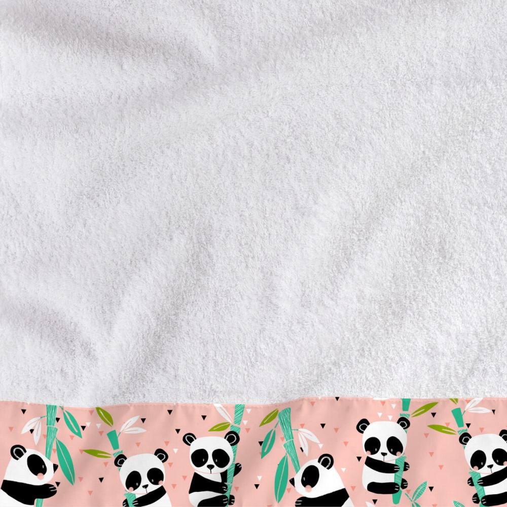 Ensemble de serviettes de toilette HappyFriday Moshi Moshi Panda Garden Rose 2 Pièces