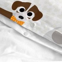 Parure de couette HappyFriday Mr Fox Dogs Multicouleur Lit de bébé 2 Pièces