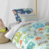 Parure de couette HappyFriday Moshi Moshi Holidays Multicouleur Lit 1 persone 2 Pièces