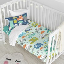 Duvet cover set HappyFriday Moshi Moshi Holidays Multicolour Baby Crib 2 Pieces