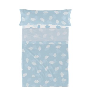 Bedding set HappyFriday Basic Kids Clouds Blue Single 180 x 270 cm 2 Pieces