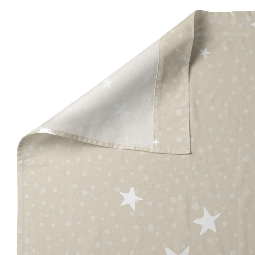 Jeu de draps HappyFriday Basic Kids Little star Beige Lit de bébé 2 Pièces