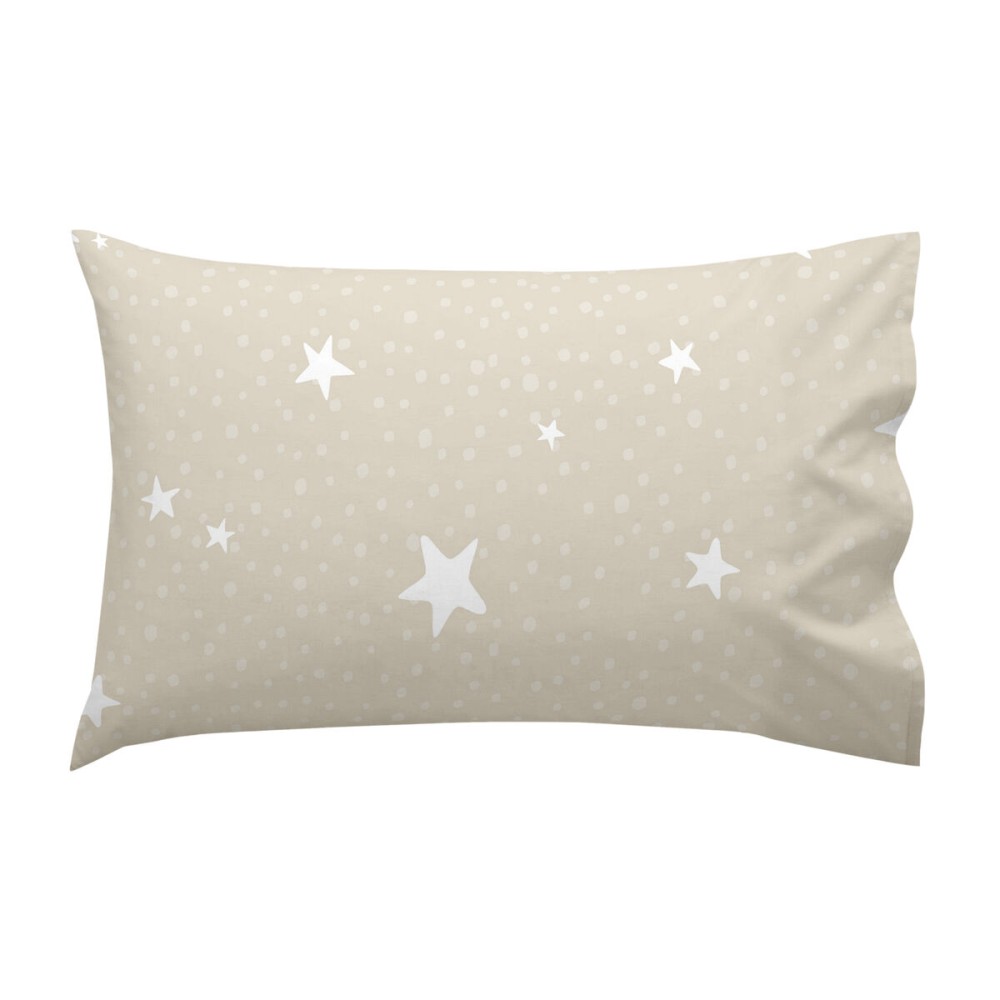 Jeu de draps HappyFriday Basic Kids Little star Beige Lit de bébé 2 Pièces