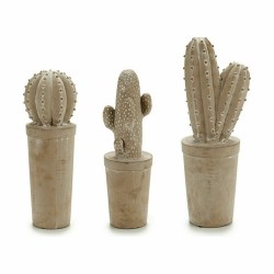 Dekorative Gartenfigur Ibergarden 180490-3 Stein Kaktus 13 x 38 x 13 cm (3 Stück)