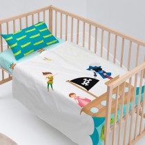 Bedding set HappyFriday Mr Fox Flying Boy Multicolour Baby Crib 2 Pieces