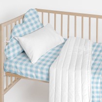 Cot protector HappyFriday Basic Kids Vichy Blue 60 x 40 cm