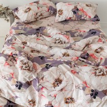 Nordic cover HappyFriday White Peonies Multicolour 140 x 200 cm