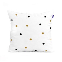 Housse de coussin HappyFriday Blanc Golden dots Multicouleur 2 Pièces