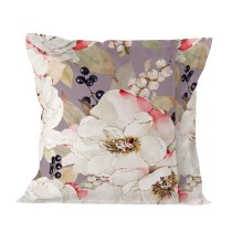 Pillowcase HappyFriday White Peonies Multicolour 80 x 80 cm