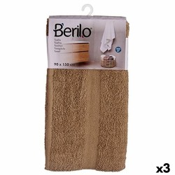 Badetuch Berilo 89663 Camel 80 % Baumwolle 20 % Polyester 90 x 150 cm (3 Stück)