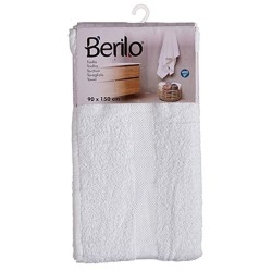 Serviette de toilette Berilo 89679 Blanc 80 % coton 20 % Polyester 90 x 150 cm 90 x 0,5 x 150 cm (3 Unités)