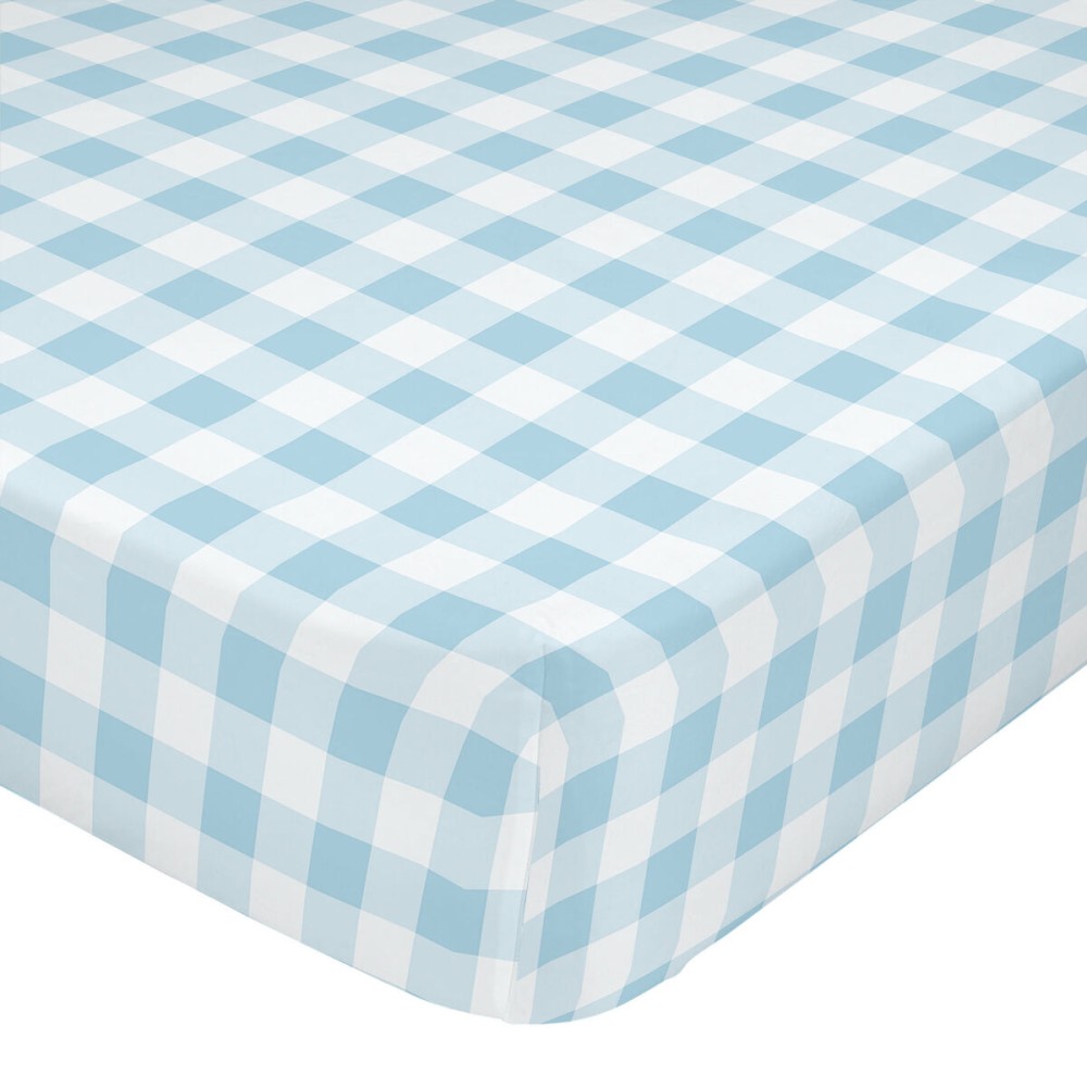 Bettlaken HappyFriday BASIC KIDS Blau 60 x 120 x 14 cm Vichy