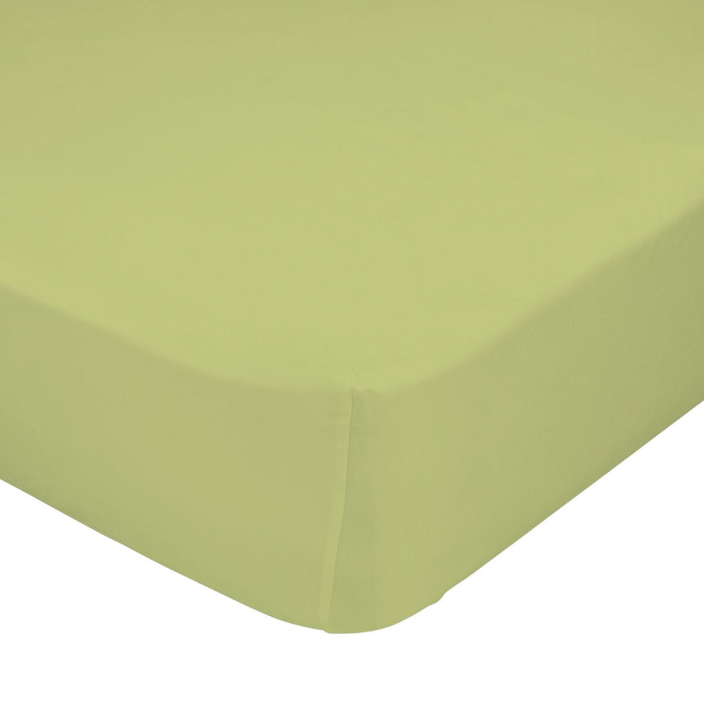 Fitted sheet HappyFriday BASIC KIDS Green 60 x 120 x 14 cm