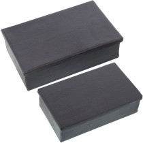 Set dekorativer Karten Alexandra House Living Schwarz Metall 28 x 18 x 8 cm 23 x 7 x 14 cm 2 Stücke