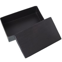 Set of decorative boxes Alexandra House Living Black Metal 28 x 18 x 8 cm 23 x 7 x 14 cm 2 Pieces