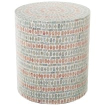 Hocker Alexandra House Living Bunt Perlmutt 35 x 40 x 35 cm