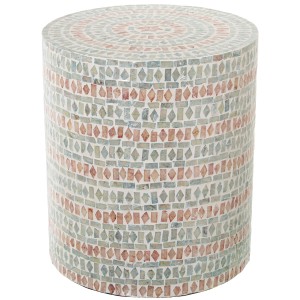 Hocker Alexandra House Living Bunt Perlmutt 35 x 40 x 35 cm