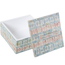 Decorative box Alexandra House Living Multicolour Rattan Mother of pearl 16 x 7 x 16 cm