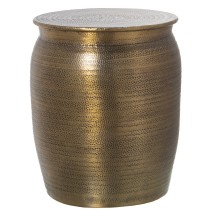 Hocker Alexandra House Living Gold Metall 35 x 41 x 35 cm Schnitzerei