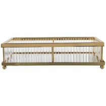 Schale Alexandra House Living Gold Kristall Eisen 30 x 7 x 18 cm