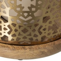 Lantern Alexandra House Living Golden Wood 18 x 25 x 18 cm