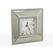 Table clock Romimex Silver Glass 20 x 20 x 5 cm