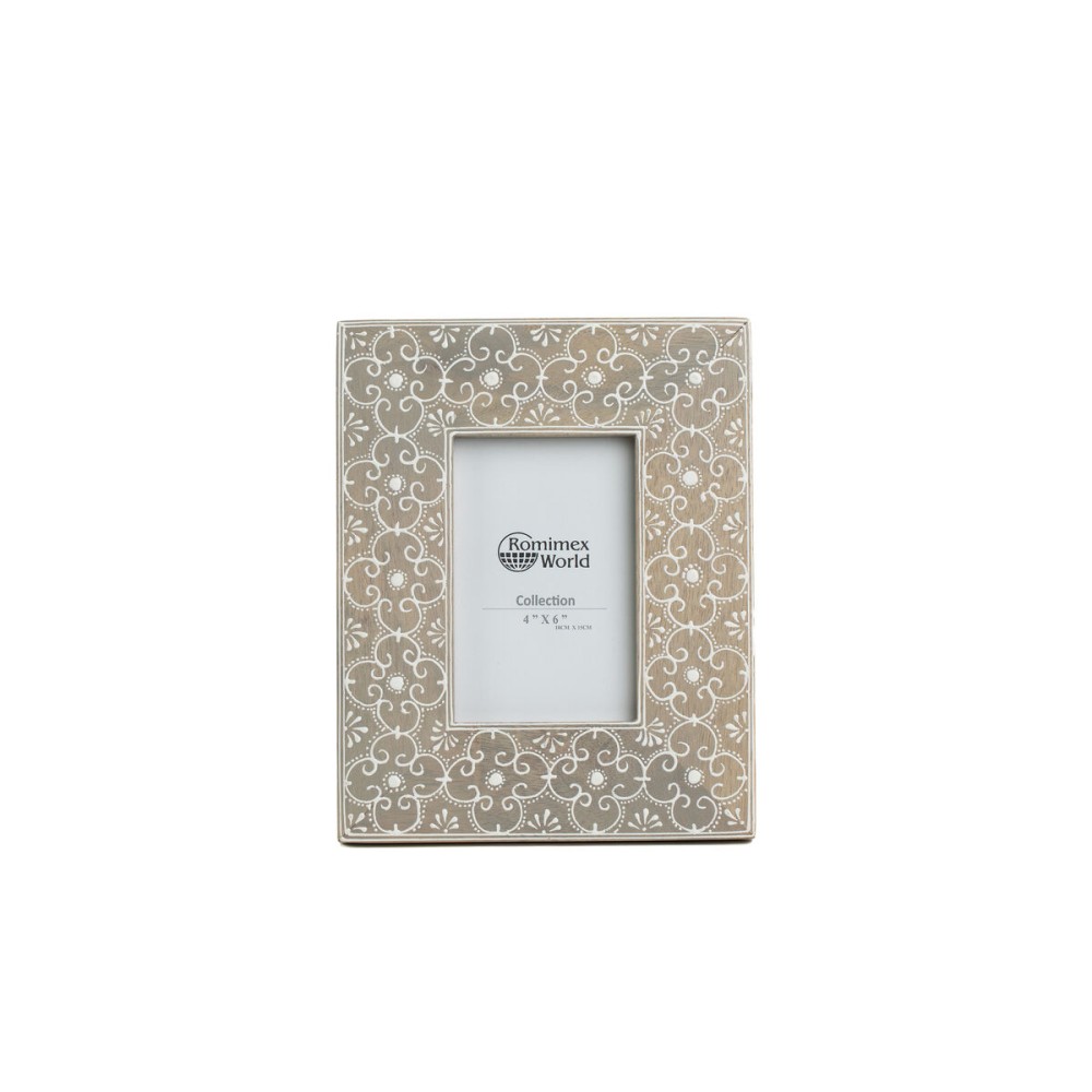 Photo frame Romimex Brown Mango wood 10 x 15 x 2 cm