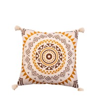 Cushion Romimex Multicolour Tassels 45 x 45 x 10 cm