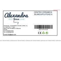 Centerpiece Alexandra House Living White Silver Ceramic 2 x 15 x 27 cm