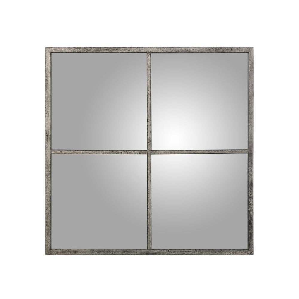 Wall mirror Alexandra House Living Black Silver Metal Window 7 x 79 x 80 cm