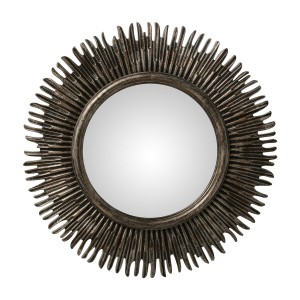 Wall mirror Alexandra House Living Dark grey Plastic 5 x 54 x 59 cm Circular