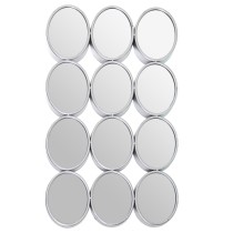 Wall mirror Alexandra House Living Silver Metal 12 x 16 cm 9 x 68 x 40 cm Circular Oval