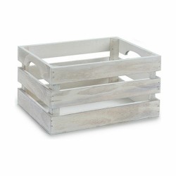 Decorative box White Aspen wood 26,2 x 13,2 x 15,8 cm (24 Units)