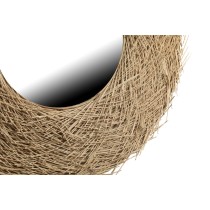 Wall mirror Romimex Nest Natural Rattan 80 x 20 x 80 cm Circular