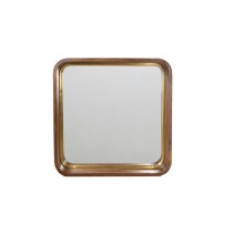 Wall mirror Romimex Brown Mango wood Squared 120 x 120 x 26 cm