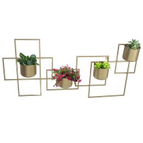 Blumentopf Alexandra House Living Gold Metall 9 x 91 x 40 cm Halsband