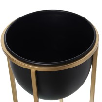 Planter Alexandra House Living Black Golden Metal 21 x 21 x 66 cm With support