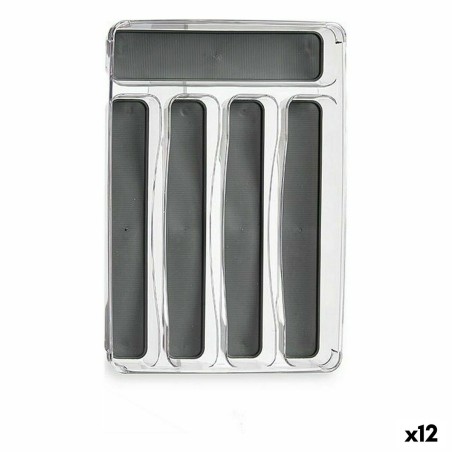 Cutlery Organiser Kinvara W623315 Grey Recycled plastic 23,3 x 4,5 x 32,7 cm (12 Units)