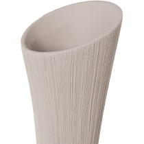 Vase Alexandra House Living Ecru Ceramic Stripes 21 x 21 x 74 cm