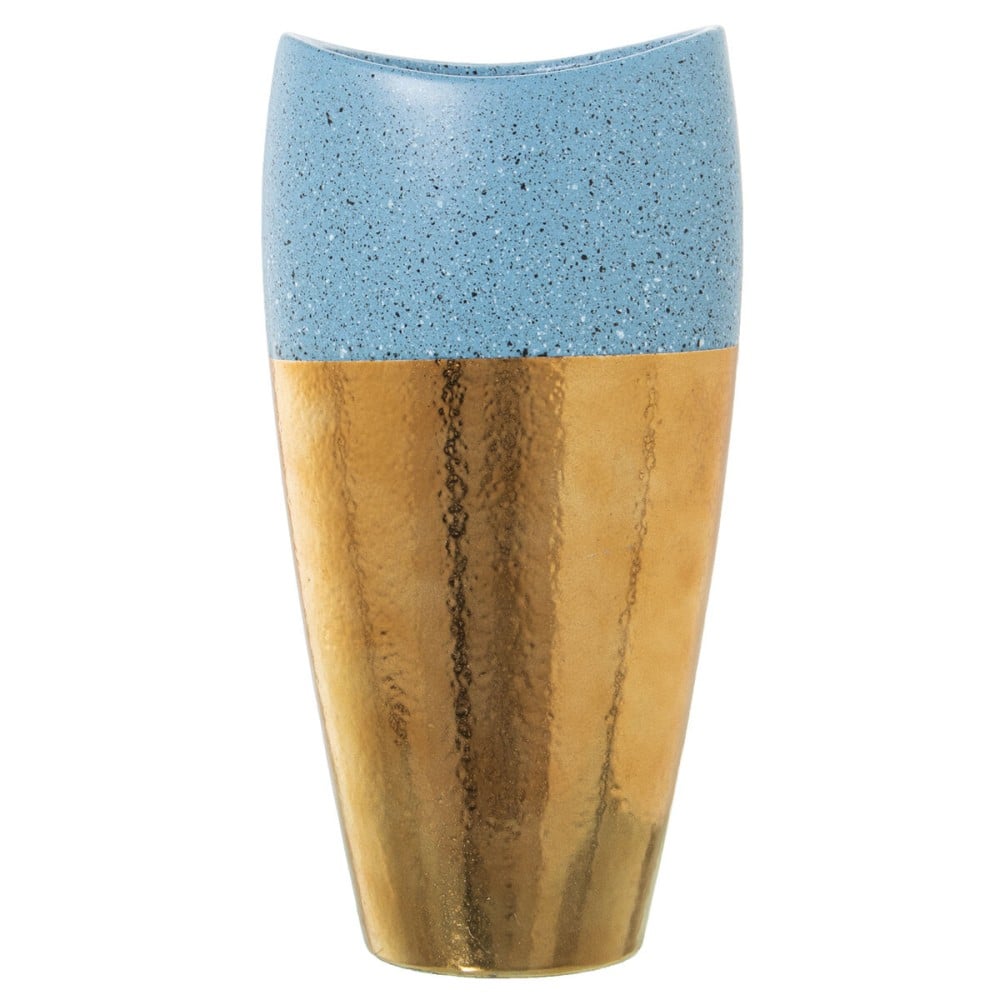 Vase Alexandra House Living Blau Gold aus Keramik 13 x 18 x 36 cm