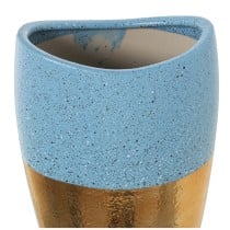 Vase Alexandra House Living Blau Gold aus Keramik 13 x 18 x 36 cm