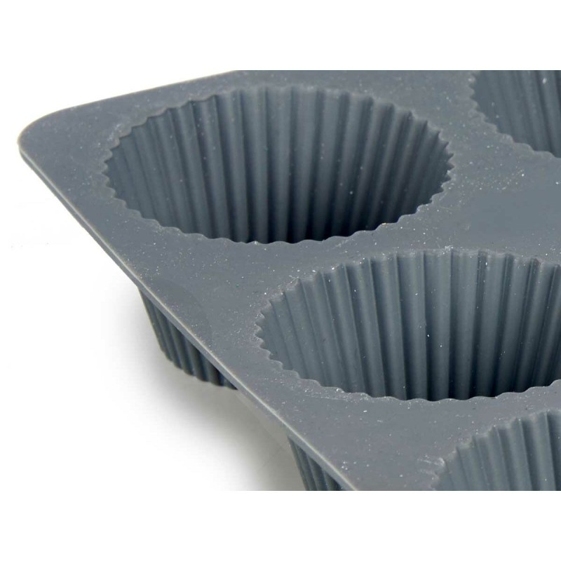 Muffin Tray Kinvara HH421 Light grey Dark grey 22 x 3 x 22 cm Magdalenas (6 Units)