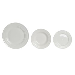 Service de Vaisselle DKD Home Decor Blanc Porcelaine 18 Pièces