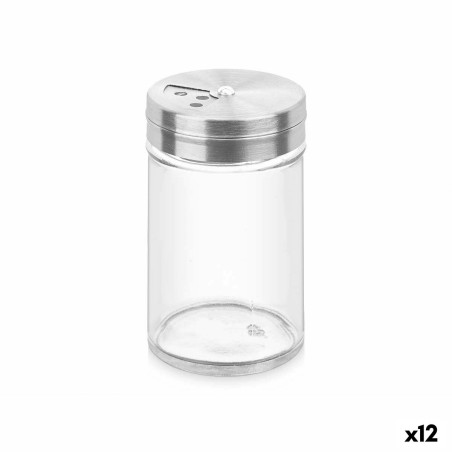 Spice Rack Vivalto LH1103 5 x 8,5 x 5 cm Transparent Silver (12 Units)