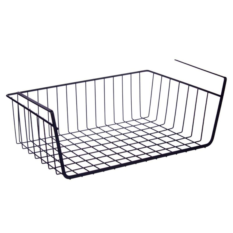 Basket for Kitchen Shelf Kinvara W4175S 450 PDQ Black Iron 42 x 14 x 26 cm (12 Units)